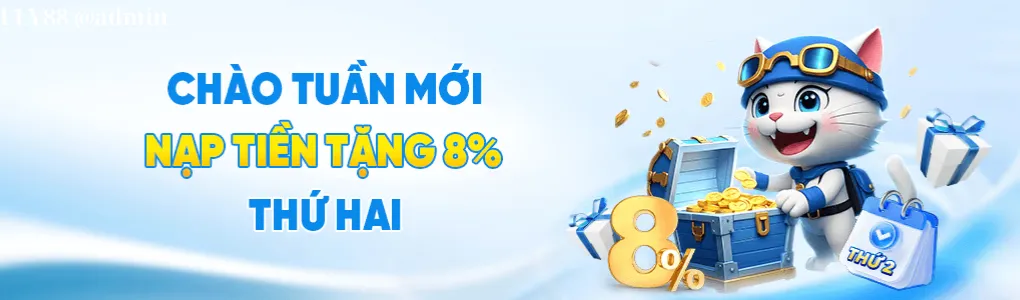 Thứ 2 nạp tiền tại Fly88n vip 8%